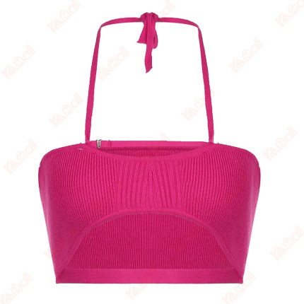 pink hanging neck type tank top